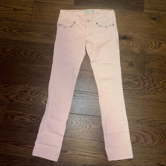 Juniors SIZE 8 OLD NAVY PINK DENIM JEANS - Picture 3 of 5